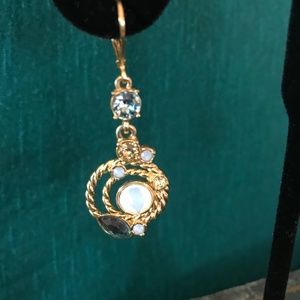 NEW Gold & blue Earrings Vintage Inspired Wedding